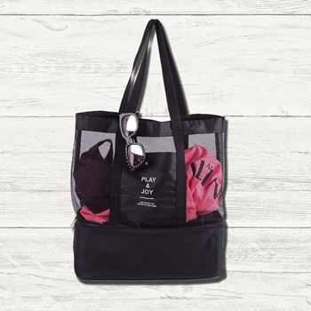Obrázek Plážová taška s termo přihrádkou - černá
