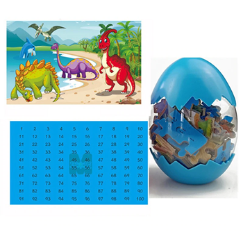 Obrázek z Dinosauří puzzle - modré 