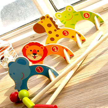 Obrázek z Dětská dřevěná hra - kroket 