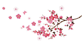 Obrázek Samolepka na zeď - Sakura
