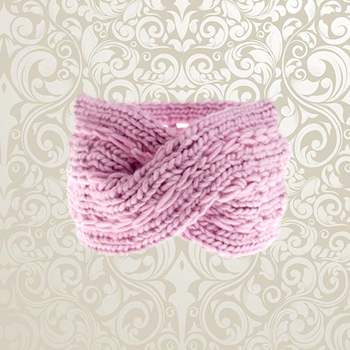Obrázek Pletená čelenka - růžová