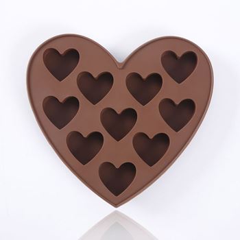 Obrázek Silikonová forma na čokoládu - srdce
