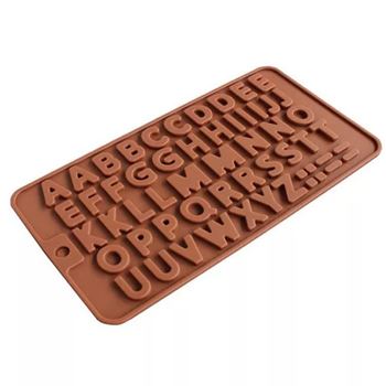 Obrázek z Silikonová forma na čokoládu - písmena 