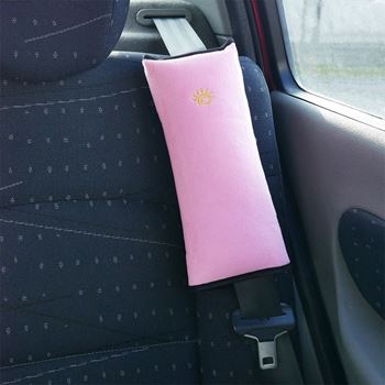 Obrázek Cestovní polštář do auta na pás - růžový