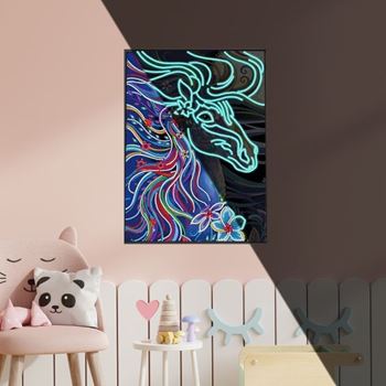 Obrázek z Diamantové malování svítící ve tmě - kůň  