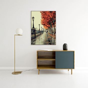 Obrázek z Malování podle čísel - podzimní procházka, vypnuté plátno na rám 