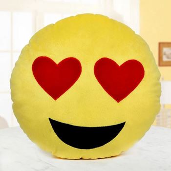 Obrázek Emoji polštář -  zamilovaný