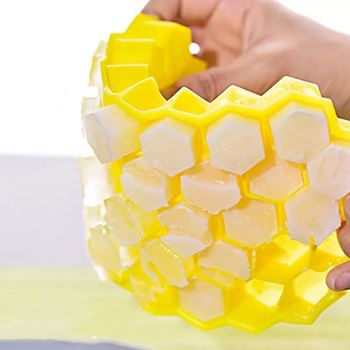 Obrázek z Forma na led s víčkem - včelí plástev 