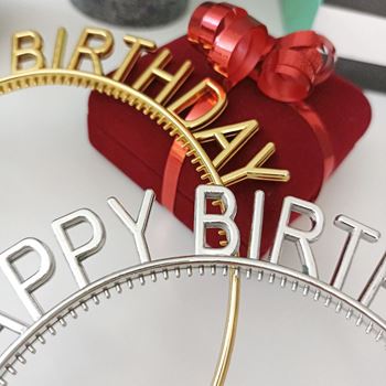 Obrázek z Čelenka Happy Birthday - zlatá 