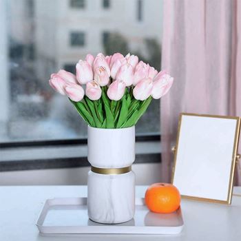 Obrázek z Umělé tulipány 10 ks - světle růžové 