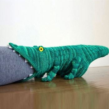 Obrázek Pletené ponožky - krokodýl