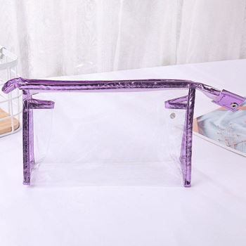 Obrázek z Průhledná kosmetická taštička - fialová 