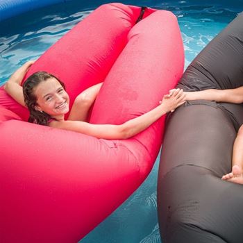 Obrázek z Nafukovací vak Lazy bag dvouvrstvý - růžový 