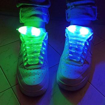 Obrázek z LED svítící tkaničky - zelené 