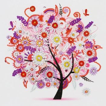 Obrázek Diamantové malování speciální - růžový strom