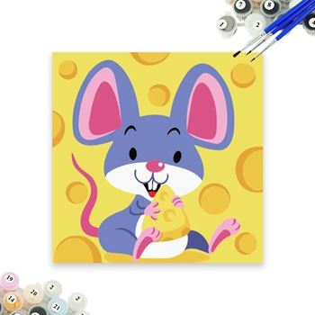 Obrázek Malování podle čísel pro děti - myška