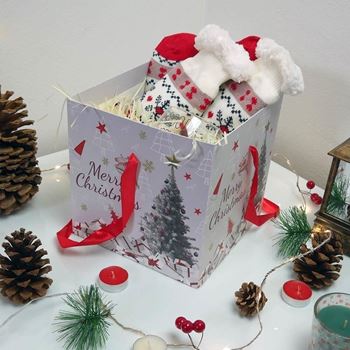 Obrázek Dárková krabička 22 cm - vánoční stromek
