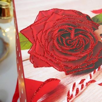 Obrázek z Dárková krabička 22 cm - valentýnská růže 