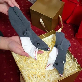 Obrázek z Vtipné ponožky - žralok 