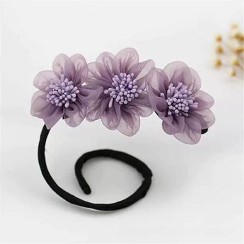 Obrázek Spona do vlasů květiny - fialová