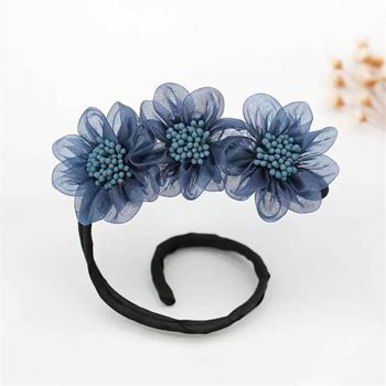 Obrázek z Spona do vlasů květiny - modrá 