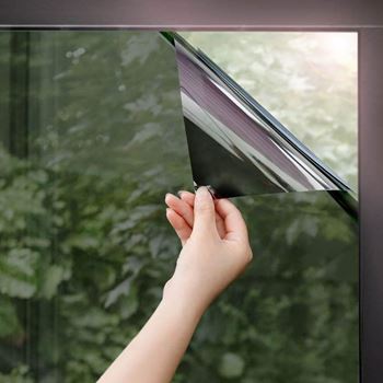 Obrázek z Zrcadlová fólie na okna - šedá 