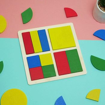Obrázek Dětské geometrické puzzle - čtverce