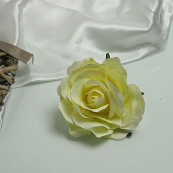 Obrázek z Sponka s růží - bílá 