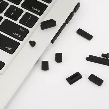 Obrázek z Silikonové záslepky konektorů do notebooku - černé 