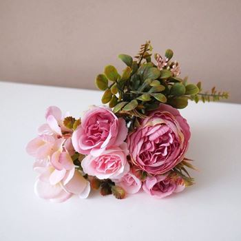 Obrázek Dekorativní umělé květiny - růžové
