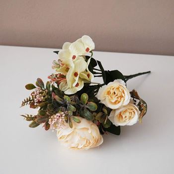 Obrázek Dekorativní umělé květiny - krémové