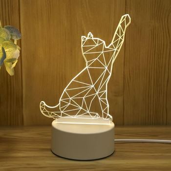 Obrázek z Dekorativní 3D lampa - kočka 