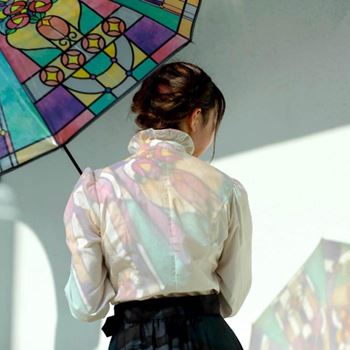 Obrázek z Deštník se vzorem - vitráž 