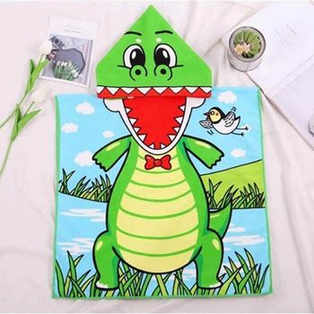 Obrázek Dětská osuška s kapucí - krokodýl