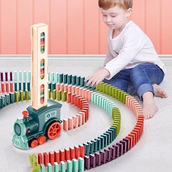 Obrázek Vláček stavějící domino