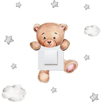 Obrázek z Dětská samolepka na vypínač - medvídek 