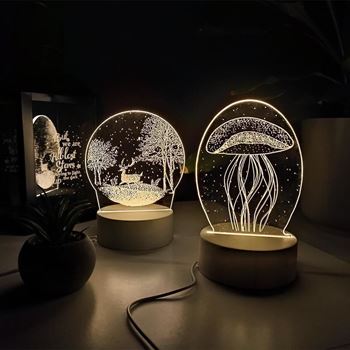 Obrázek z Dekorativní 3D lampa - medúza 