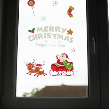 Obrázek Vánoční nálepky na okno - Santa Claus