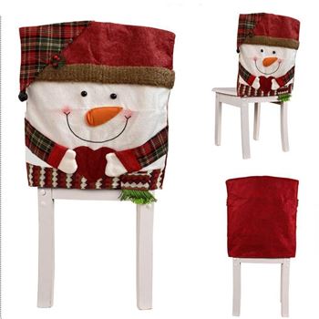 Obrázek Vánoční potah na židli - sněhulák
