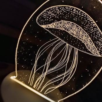 Obrázek z Dekorativní 3D lampa - medúza 