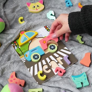 Obrázek z Anglické puzzle pro nejmenší - autíčko 
