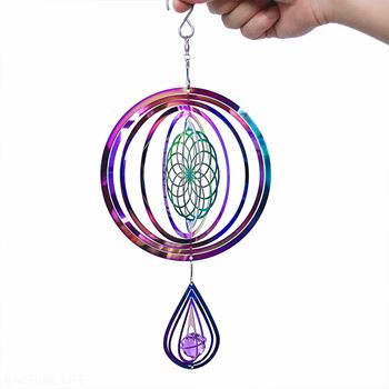 Obrázek z 3D větrná dekorace mandala 