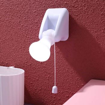 Obrázek z Nástěnná LED lampička k posteli se šňůrkovým vypínačem 