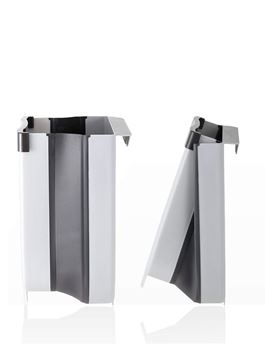 Obrázek Skládací závěsný koš na dvířka - bílo-šedý