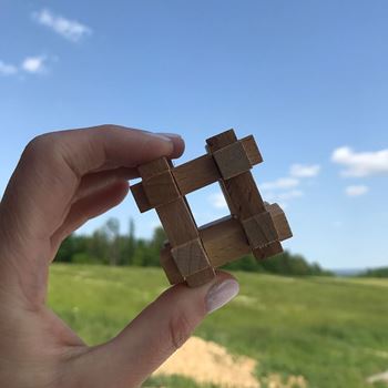 Obrázek 9dílná sada dřevěných hlavolamů