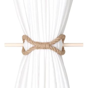 Obrázek Dekorativní spona na závěs lano - hnědé