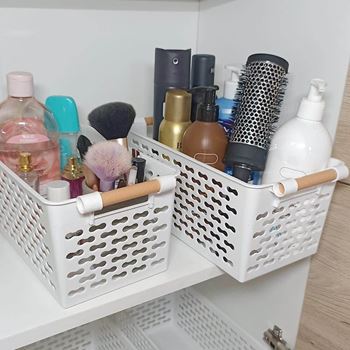 Obrázek Úložný box s úchytkami - bílý