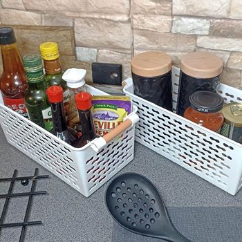 Obrázek z Úložný box s úchytkami - bílý 