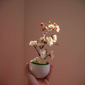 Obrázek z Umělá sakura v květináči - 30 cm 