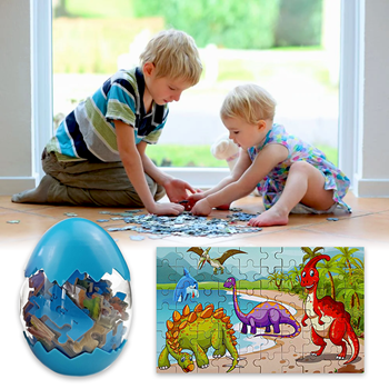 Obrázek z Dinosauří puzzle - modré 
